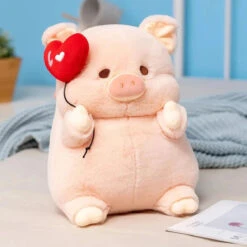 Chunky Love Heart Piggy Plushie -Kawaii Store kawaiies plushies plush softtoy chunky love heart piggy plushie soft toy balloon heart 8in 20cm 730784