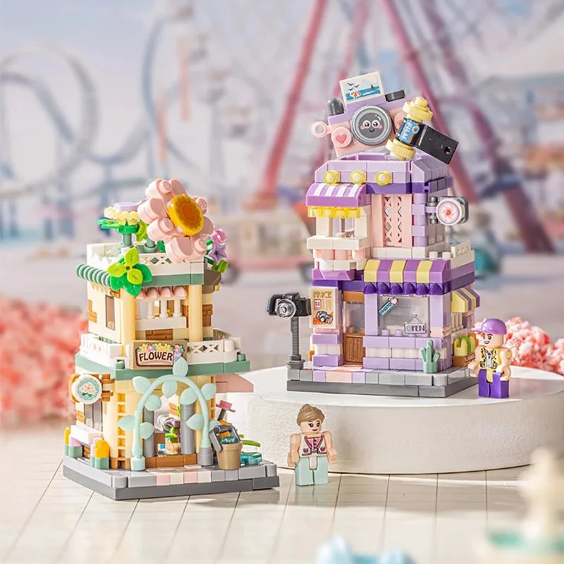 City View Ice Cream Panda Cafes Flower Camera Shops Micro Building Sets 4 City View Ice Cream Panda Cafes Flower Camera Shops Micro Building Sets - Image 2