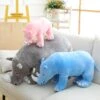 Colorful Cuddly Rhino Plushies -Kawaii Store kawaiies plushies plush softtoy colorful cuddly rhino plushies soft toy 667500
