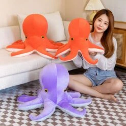 Colourful Octopus Duo Plushie -Kawaii Store kawaiies plushies plush softtoy colourful octopus duo plushie soft toy 945964