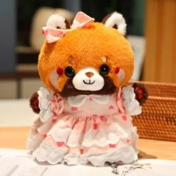 Cosplay Chai The Red Panda Plushie -Kawaii Store kawaiies plushies plush softtoy cosplay chai the red panda plushie new soft toy heart dress 249588