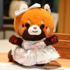 Cosplay Chai The Red Panda Plushie -Kawaii Store kawaiies plushies plush softtoy cosplay chai the red panda plushie new soft toy star dress 419330