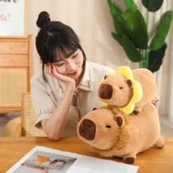 Cosplay Laying Capybara Animal Plush -Kawaii Store kawaiies plushies plush softtoy cosplay laying capybara animal plush soft toy 397692