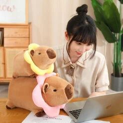 Cosplay Laying Capybara Animal Plush -Kawaii Store kawaiies plushies plush softtoy cosplay laying capybara animal plush soft toy 509117
