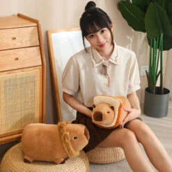 Cosplay Laying Capybara Animal Plush -Kawaii Store kawaiies plushies plush softtoy cosplay laying capybara animal plush soft toy 774123