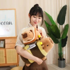 Cosplay Laying Capybara Animal Plush -Kawaii Store kawaiies plushies plush softtoy cosplay laying capybara animal plush soft toy 825450
