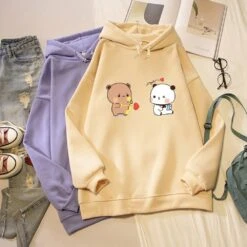 Apparel Couple Bear Hoodie -Kawaii Store kawaiies plushies plush softtoy couple bear oversized hoodie hoodies 124992