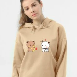 Apparel Couple Bear Hoodie -Kawaii Store kawaiies plushies plush softtoy couple bear oversized hoodie hoodies 145497