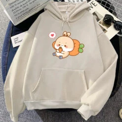 Apparel Cream Bunny Carrot Mobile Unisex Hoodies