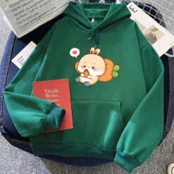 Apparel Cream Bunny Carrot Mobile Unisex Hoodies -Kawaii Store kawaiies plushies plush softtoy cream bunny carrot mobile unisex hoodies apparel green xxxl 280400