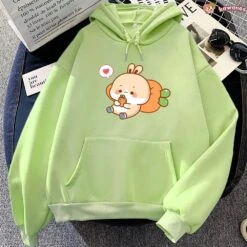 Apparel Cream Bunny Carrot Mobile Unisex Hoodies -Kawaii Store kawaiies plushies plush softtoy cream bunny carrot mobile unisex hoodies apparel lime s 540941