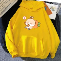 Apparel Cream Bunny Carrot Mobile Unisex Hoodies -Kawaii Store kawaiies plushies plush softtoy cream bunny carrot mobile unisex hoodies apparel yellow xxxl 651619