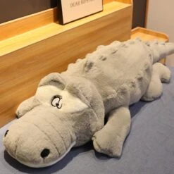 Giant Crocodile Companion Plush -Kawaii Store kawaiies plushies plush softtoy crocodile companion new soft toy 56in 145cm grey 747754