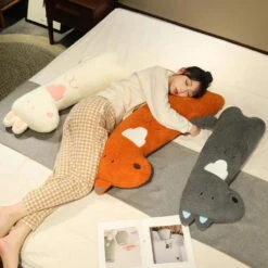 Cuddly Bunny Fox Wolf Long Pancake Plushies -Kawaii Store kawaiies plushies plush softtoy cuddly bunny fox wolf long pancake plushies soft toy 324363