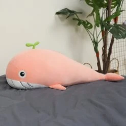 A Pod Of Cuddly Whale Plushies -Kawaii Store kawaiies plushies plush softtoy cuddly giant whale soft toy 47in 120cm pink 142405