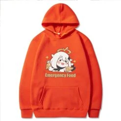 Apparel Cute Anime Emergency Food Hoodies -Kawaii Store kawaiies plushies plush softtoy cute anime emergency food hoodies new apparel orange xxxl 369207