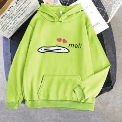 Apparel Cute Anime Melting Heart Hoodie 35 Apparel Cute Anime Melting Heart Hoodie -Kawaii Store kawaiies plushies plush softtoy cute anime melting heart hoodie apparel lime xxxl 159983