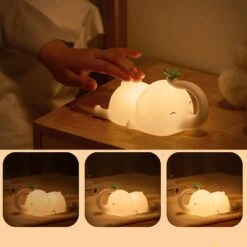Cute Baby Elephant LED Night Light -Kawaii Store kawaiies plushies plush softtoy cute baby elephant led night light home decor 167866