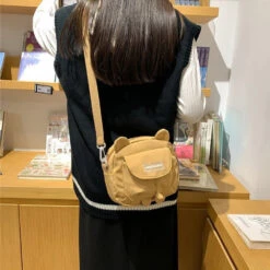 Apparel Cute Bear Ears Side Bag -Kawaii Store kawaiies plushies plush softtoy cute bear ears side bag new apparel 628958