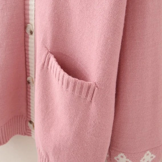 Apparel Cute Bunny Long Sleeve Knitted Pink Cream Black Cardigans Tops 13 Apparel Cute Bunny Long Sleeve Knitted Pink Cream Black Cardigans Tops - Image 11