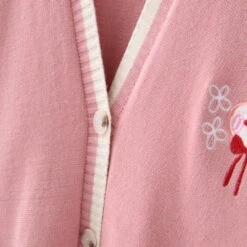 Apparel Cute Bunny Long Sleeve Knitted Pink Cream Black Cardigans Tops 24 Apparel Cute Bunny Long Sleeve Knitted Pink Cream Black Cardigans Tops -Kawaii Store kawaiies plushies plush softtoy cute bunny long sleeve knitted pink cream black cardigans tops apparel 774773
