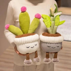 Cute Cactus Flower Plant Plushie -Kawaii Store kawaiies plushies plush softtoy cute cactus flower plant plushie 333685