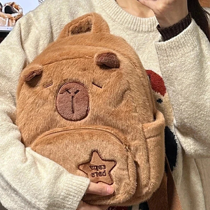 Apparel Cute Capybara Plush Backpack 4 Apparel Cute Capybara Plush Backpack - Image 2