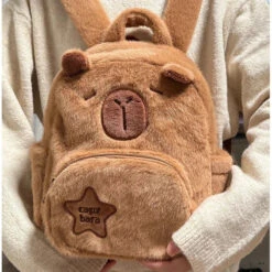 Apparel Cute Capybara Plush Backpack 15 Apparel Cute Capybara Plush Backpack -Kawaii Store kawaiies plushies plush softtoy cute capybara plush backpack bags 423883