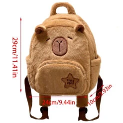 Apparel Cute Capybara Plush Backpack 17 Apparel Cute Capybara Plush Backpack -Kawaii Store kawaiies plushies plush softtoy cute capybara plush backpack bags 528994