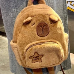 Apparel Cute Capybara Plush Backpack 20 Apparel Cute Capybara Plush Backpack -Kawaii Store kawaiies plushies plush softtoy cute capybara plush backpack bags 842399