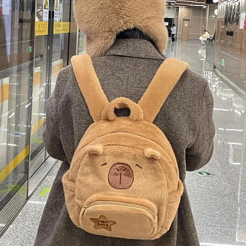 Apparel Cute Capybara Plush Backpack 6 Apparel Cute Capybara Plush Backpack - Image 4