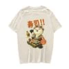 Apparel Cute Cat Eating Sushi Unisex Tee 2 Apparel Cute Cat Eating Sushi Unisex Tee -Kawaii Store kawaiies plushies plush softtoy cute cat eating sushi unisex tee tops cream s 832438