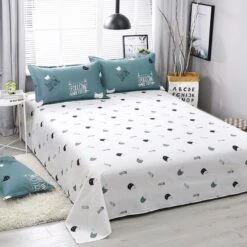 Cute Cat Print Bedding Set -Kawaii Store kawaiies plushies plush softtoy cute cat print bedding set home decor 792361