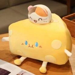 Cute Cheese Block Plushie -Kawaii Store kawaiies plushies plush softtoy cute cheese block plushie soft toy cat 20cm 933385