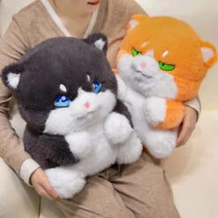 Cute Chubby Gray Ginger Cat Plushies -Kawaii Store kawaiies plushies plush softtoy cute chubby gray ginger cat plushies soft toy 361173
