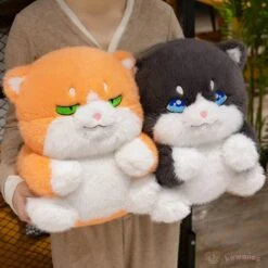 Cute Chubby Gray Ginger Cat Plushies -Kawaii Store kawaiies plushies plush softtoy cute chubby gray ginger cat plushies soft toy 512603