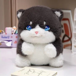 Cute Chubby Gray Ginger Cat Plushies -Kawaii Store kawaiies plushies plush softtoy cute chubby gray ginger cat plushies soft toy gray 801356