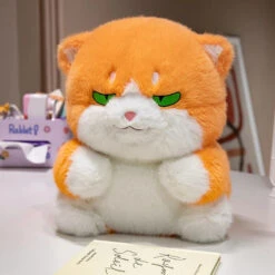 Cute Chubby Gray Ginger Cat Plushies -Kawaii Store kawaiies plushies plush softtoy cute chubby gray ginger cat plushies soft toy orange 849070