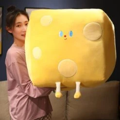 Cute Cube Cheese Block Plushie -Kawaii Store kawaiies plushies plush softtoy cute cube cheese block plushie soft toy 820460