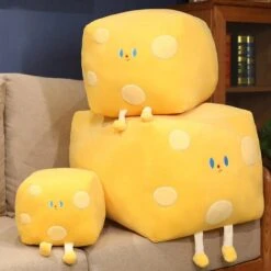 Cute Cube Cheese Block Plushie -Kawaii Store kawaiies plushies plush softtoy cute cube cheese block plushie soft toy 891676