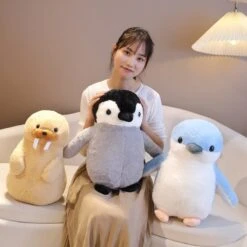 Cute Fluffy Penguin Walrus Plushies -Kawaii Store kawaiies plushies plush softtoy cute fluffy penguin walrus plushies soft toy 734302