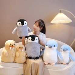 Cute Fluffy Penguin Walrus Plushies -Kawaii Store kawaiies plushies plush softtoy cute fluffy penguin walrus plushies soft toy 748991