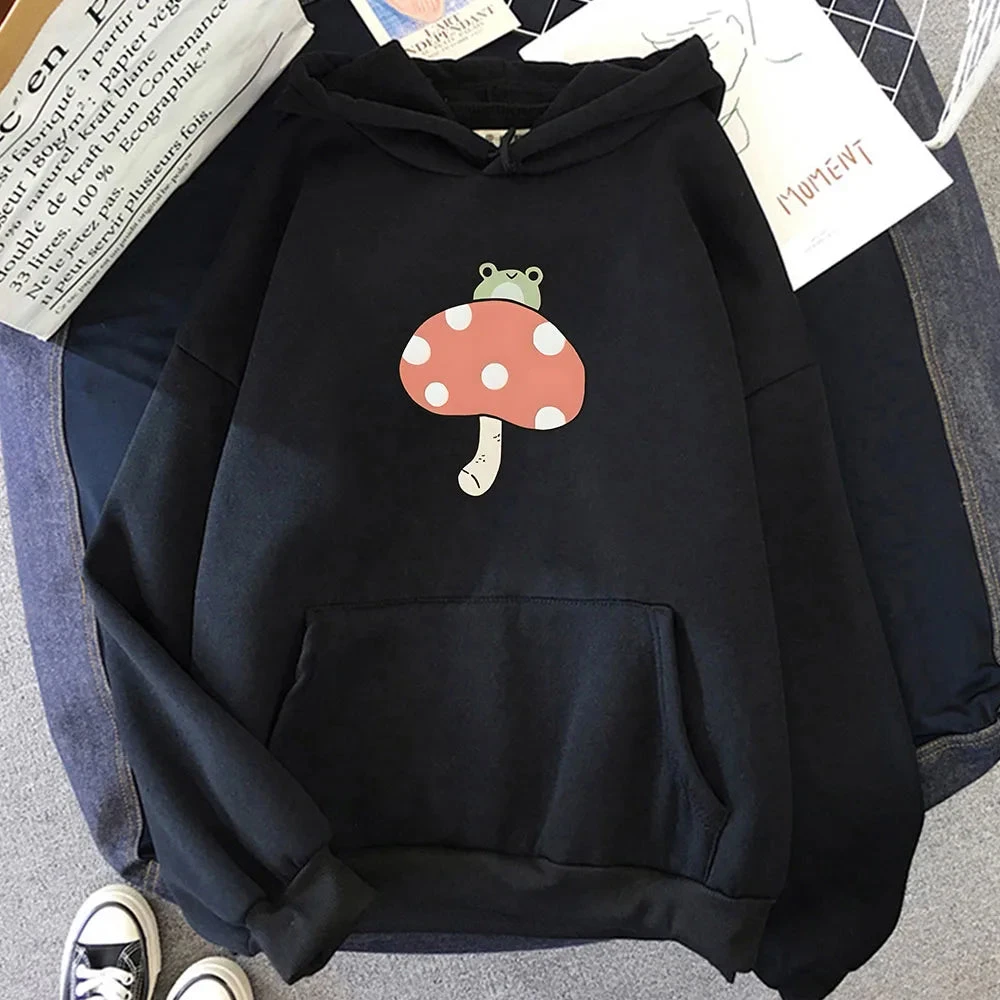 Apparel Cute Frog Mushroom Unisex Hoodie 9 Apparel Cute Frog Mushroom Unisex Hoodie - Image 7