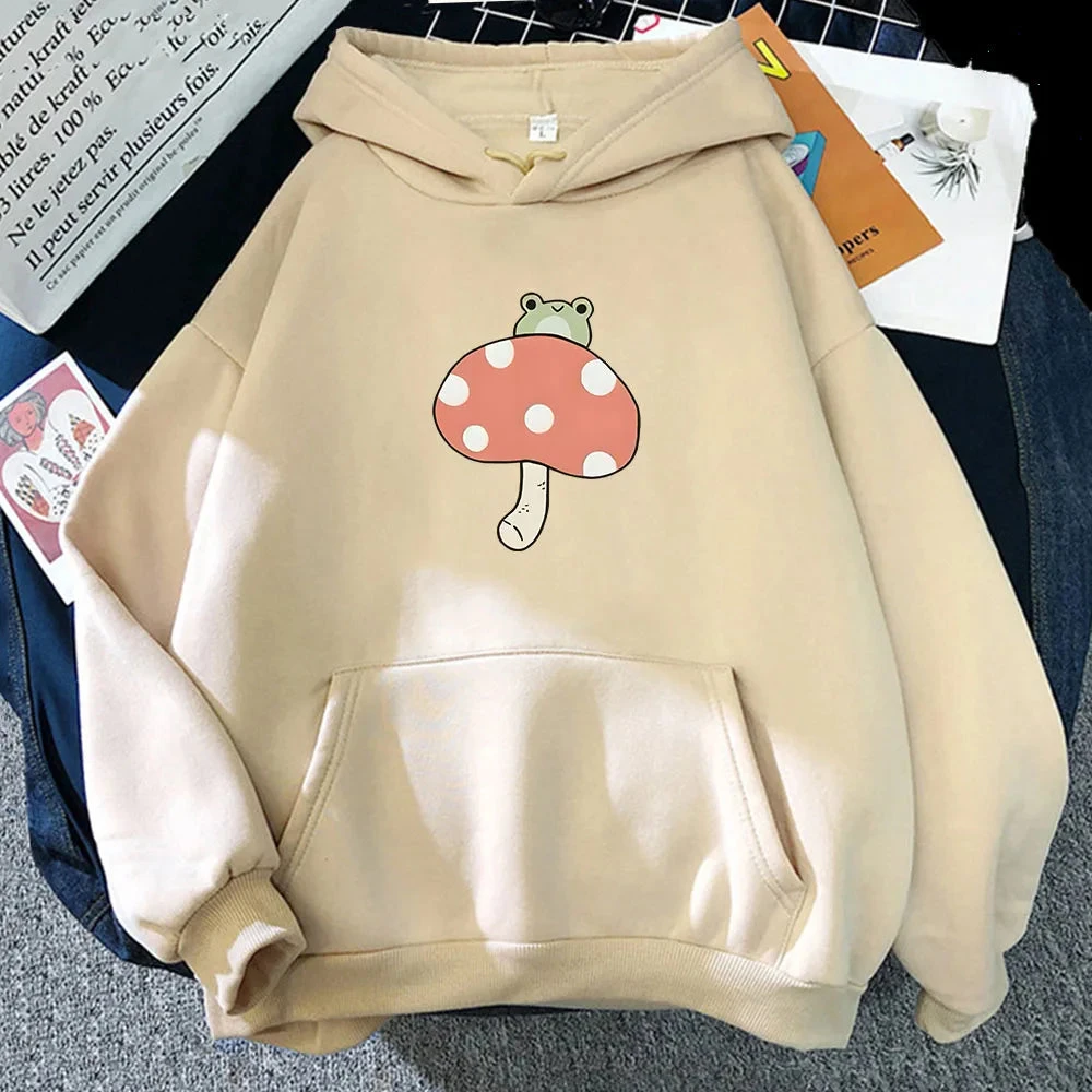 Apparel Cute Frog Mushroom Unisex Hoodie 5 Apparel Cute Frog Mushroom Unisex Hoodie - Image 3