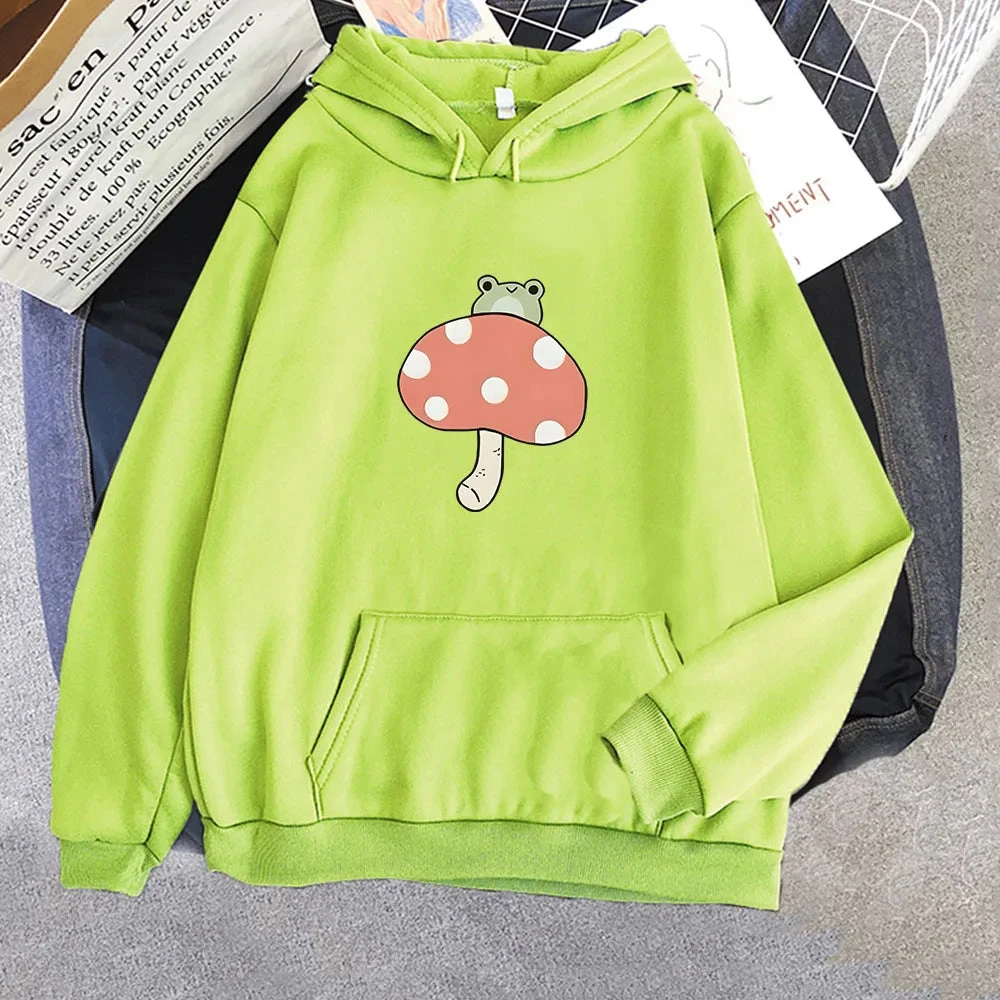 Apparel Cute Frog Mushroom Unisex Hoodie 6 Apparel Cute Frog Mushroom Unisex Hoodie - Image 4