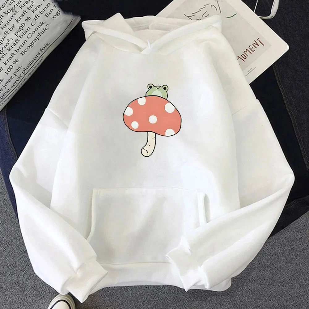 Apparel Cute Frog Mushroom Unisex Hoodie 15 Apparel Cute Frog Mushroom Unisex Hoodie - Image 13
