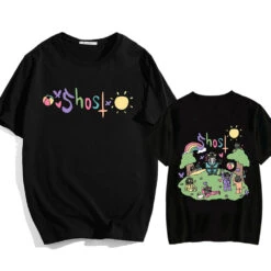 Apparel Cute Ghost Band Illustration Unisex Tee 17 Apparel Cute Ghost Band Illustration Unisex Tee -Kawaii Store kawaiies plushies plush softtoy cute ghost band illustration unisex tee apparel black xs 592157
