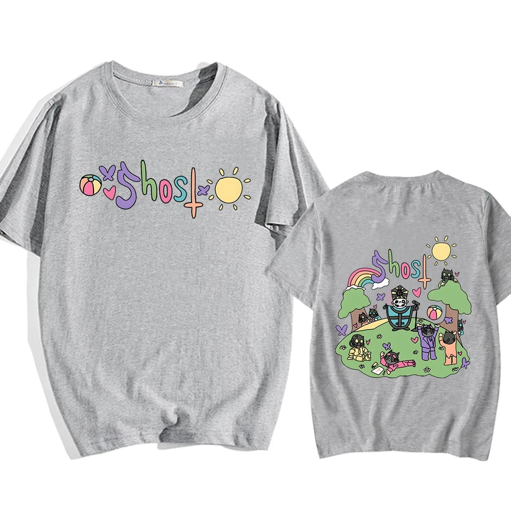Apparel Cute Ghost Band Illustration Unisex Tee 10 Apparel Cute Ghost Band Illustration Unisex Tee - Image 8
