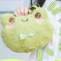 Apparel Cute Green Frog Shoulder Bag -Kawaii Store kawaiies plushies plush softtoy cute green frog shoulder bag bags 501454