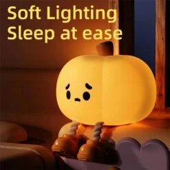 Cute Halloween Pumpkin LED Night Light -Kawaii Store kawaiies plushies plush softtoy cute halloween pumpkin led night light home decor 642317